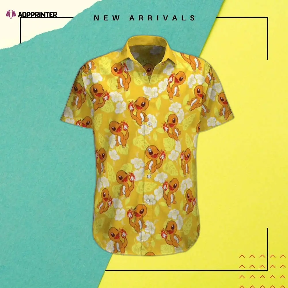 Charmander Pokemon Hawaiian Shirt
