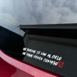 Las Buenas Se Van Al Cielo, Las Malas Vienen Conmigo  Window Vinyl Decal Sticker