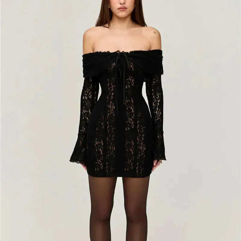 Thalia - Lace Off Shoulder Bodycon Dress