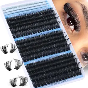 120pcs Fluffy D Curl Eyelashes Set, Mixed Length 10-16mm, Ultra Natural Look, Perfect for Beginners & Daily Use, Cosmetic, Fluffy Eyelash Clusters