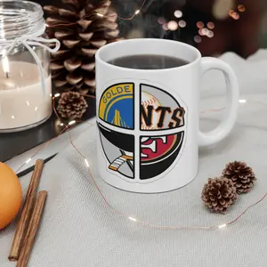 San Francisco Sports Mug! 49ers, Giants, Warriors, Sharks! San Francisco Mug, Golden State Mug, San Jose Mug! Perfect Mug For A Sports Fan!