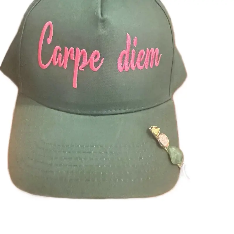 Carpe Diem Cap, Unisex Cotton Adjustable Sun Protection Cap for Outdoor Activities