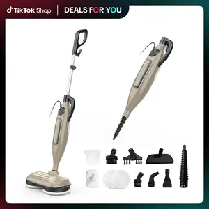[[DealsForYouDays]]DEVOAC VM6 Rotating Steam Mop, Electric Cleaner for Sticky Grime & Grease. 10-in-1 with 3 Steam Settings for Floors, Walls, Tiles, Cabinets. Fast Heat-Up[SummerWins]