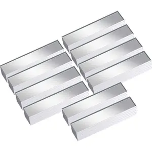 60 count Mirrors Mosaic Tile 3/8 x 2 Inch Rectangular Small Mosaic Mirrors Decorative DIY Craft Glass for Household Wall Ceiling Decorations