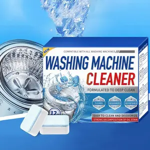 Washing Machine Cleaner Descaler 24 Pack -12 months' supply, Deep Cleaning Tablets For HE Front Loader &Top Load Washer,Septic Safe Eco-Friendly Deodorizer, Clean Inside Drum and Laundry Tub Seal