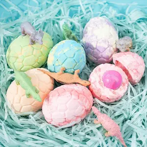 90g Dinosaur Egg Bath Bomb for Kids (1 piece), includes a surprise — aromatherapy essential oil, Easter gift