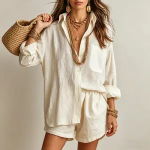 Boho Chic Women's Relaxed Summer 2 Piece Outfit, Elegant Cozy Aesthetic Loungewear Set, Sophisticated Minimalist Daily Style Co-ord Mother's Day Gift