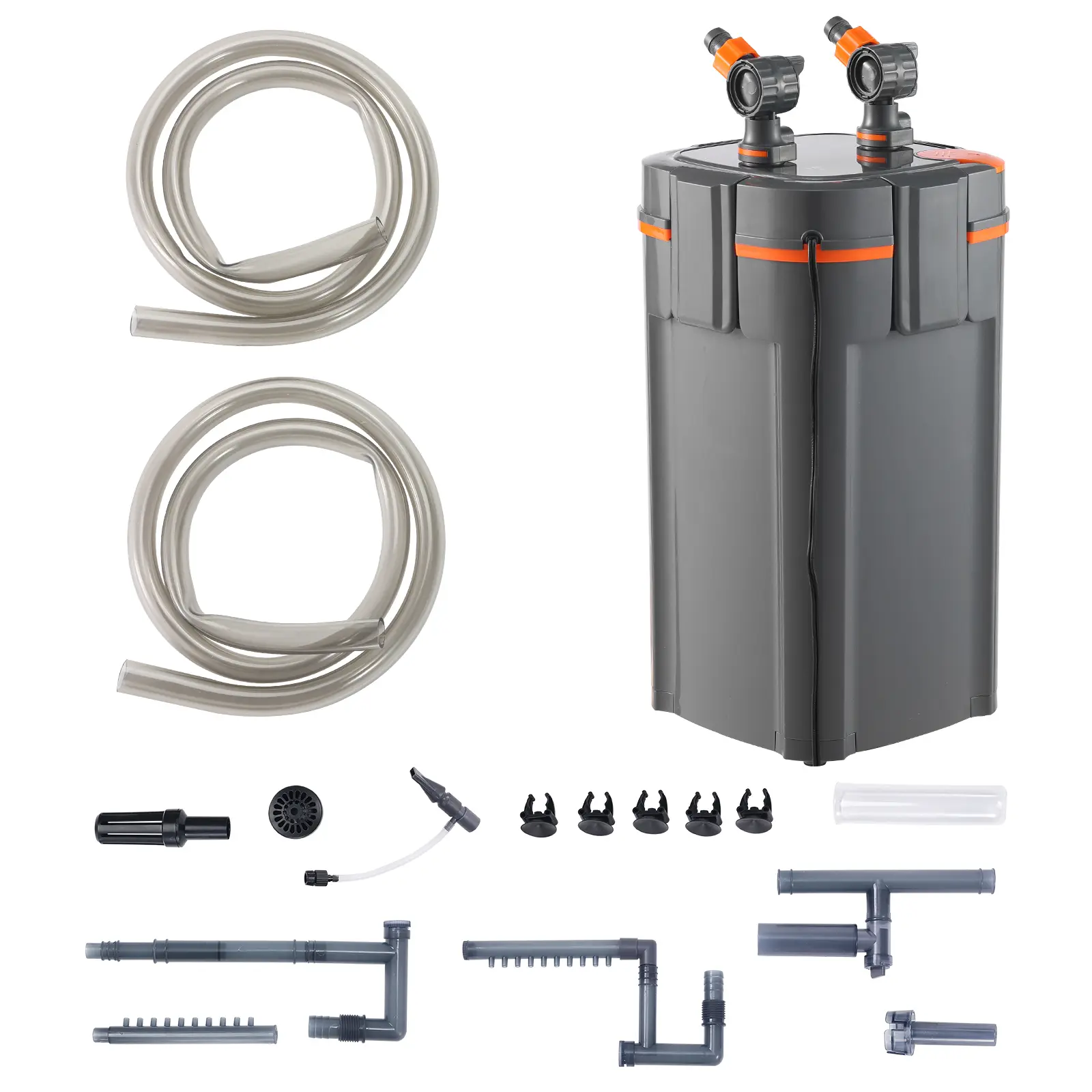 Aquarium Filter 264GPH, 3-Stage Canister Filter 75 Gallon, Ultra-Quiet Internal Aquarium Filter with UV Protection, Submersible Power Filter with Multiple Function for Fish Tanks, 11W