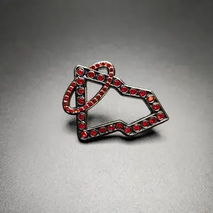Flag Frame - Red Gemstones "side of the hat"
