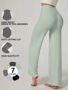 Workout Leggings Womens No Front Seam Straight Leggings High Waist Buttery Eddiy Gym Yoga Pants