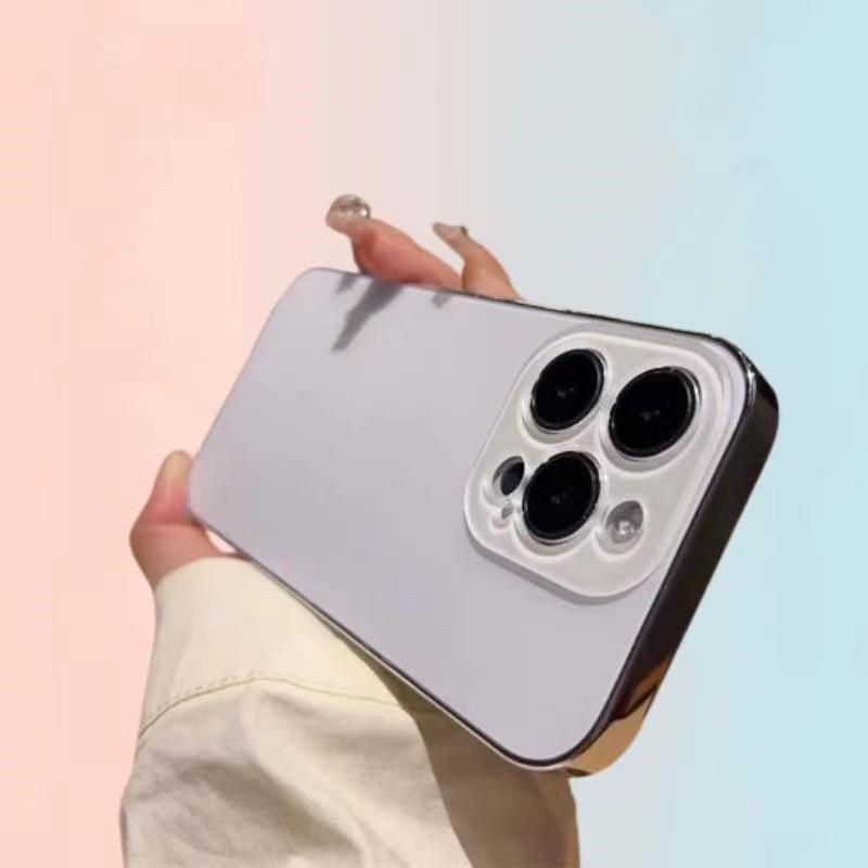 Summer Phone Case 17 Promax Titanium Pink Protection for 17 16 15 14 13 Pro Max Glass Transparent Clear Camera Protectors Durable Casing Anti-Fall Electroplated Original Color