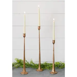 Hand Forged Metal Candle Holders, Copper