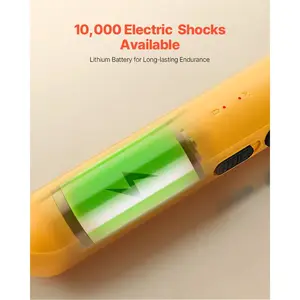 VEVOR Electric Fly Swatter, Zapper Racket with 3 Layers Mesh, Powerful Fly Killer Indoor Outdoor with 500mAh Battery Rechargeable for Home, Bedroom, Kitchen and Patio, Yellow Black