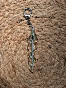 Lord of the Rings Anduril Acrylic Keychain | Glitter Epoxy Front | 3.5" x 2"