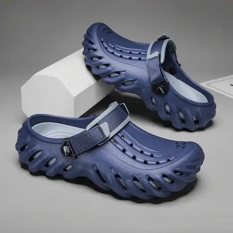 Men's Outdoor Sports Sandals, Thick Sole Anti-Slip Breathable Lightweight, Beach Slippers, EVA Slippers, Casual Fashion Trendy Slip-On Shoes for Camping