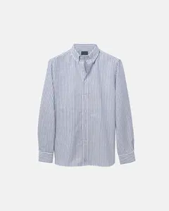 Wide Stripe Navy Oxford Shirt