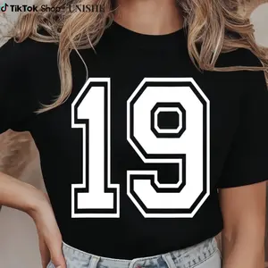Celebrate 19 Years in Style – 100% Cotton Number 19 Varsity Tee