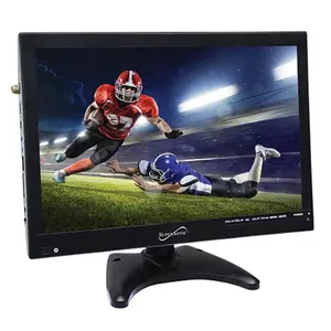 Supersonic 14" Portable LED TV with USB SD HDMI 12 Volt AC DC Rechargeable Battery Radio Built-in Digital Tuner and FM Radio