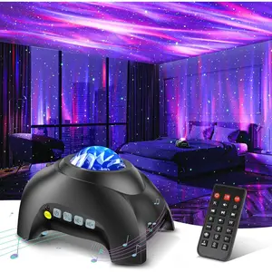 Northern Galaxy Light Aurora Projector with 33 Light Effects, LED Star Projector for Bedroom Nebula Lamp, Remote Control, White Noises,   for Parties