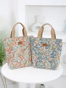 New Large Capacity Thick Fabric Bucket Bag, Portable for Work, Shopping, Daily Use, Fashion Vintage Style, Lightweight Versatile, Fashionable Bucket Bag