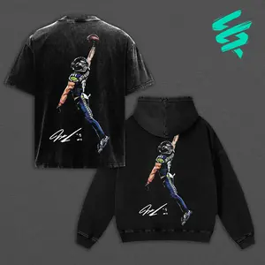 JSN - Jaxon Smith-Njigba 'POSTERIZED' For The 12s - V2 Cotton Hoodie T-Shirt (Made In US), JSN Nation Outfit, Seahawks Game Day Outfits, Gift For Football Fans, Football Graphic Hoodie