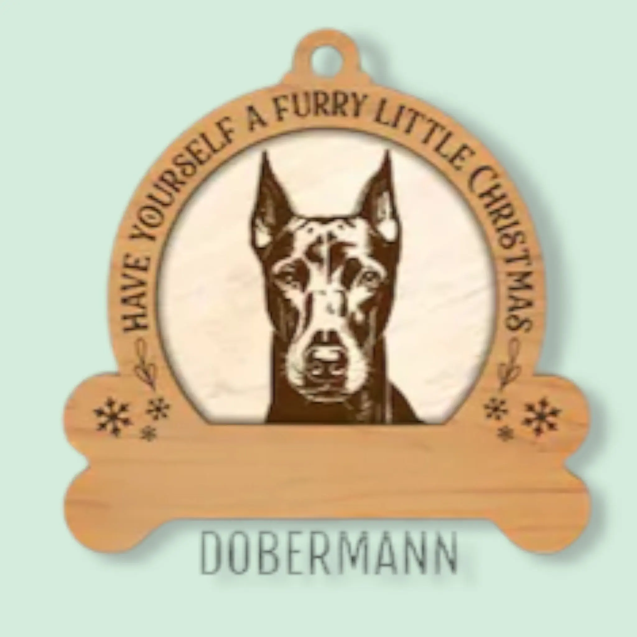 Doberman Personalized Funny Ornament