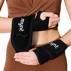 2-Pack of Wrist Ice Pack Wrap, Reusable Ice Packs, Contemporary Black Cold Packs for Hand, Flexible Gel Ice Packs for Wrist for Women and Men