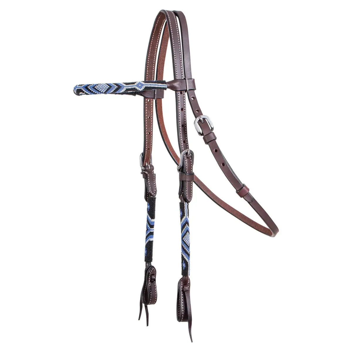 Schneiders Beaded Browband Headstall - Fashion Equestrian Gear with Stainless Steel Hardware, Cheeks, Adjustable Fit for Show Use, Trail Riding, Contesting