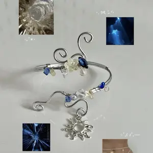 Handmade Moonlight Arm Cuff Handmade Fairycore for Summer Jewelry Aesthetic Fairycore Arm Jewelry