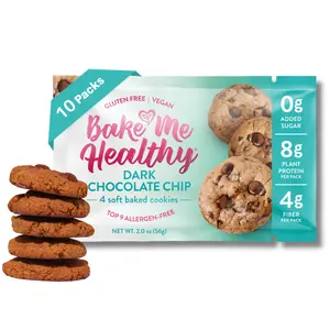 Dark Chocolate Chip Cookies- 10 Snack Packs/ 40 Cookies