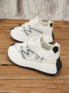 Women's Casual Sports Shoes, Skateboarding Shoes, Running Shoes, Trail Running Shoes, Height-Increasing Thick Sole, Comfortable, Breathable, Versatile, Party Shoes, Low Heel, Halloween Gift, Ramadan