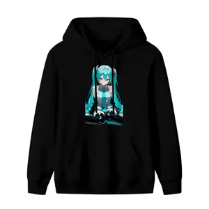 Hatsune Miku Vocaloid Graphic Hoodie - Unisex Snug Sweatshirt, Cute Kawaii Anime Print Fan-Favorite Gift for Men, Women & Kids