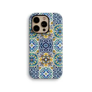 Sicilian Tiles Tough iPhone Case - Ultimate Protection Against Drops and Shocks