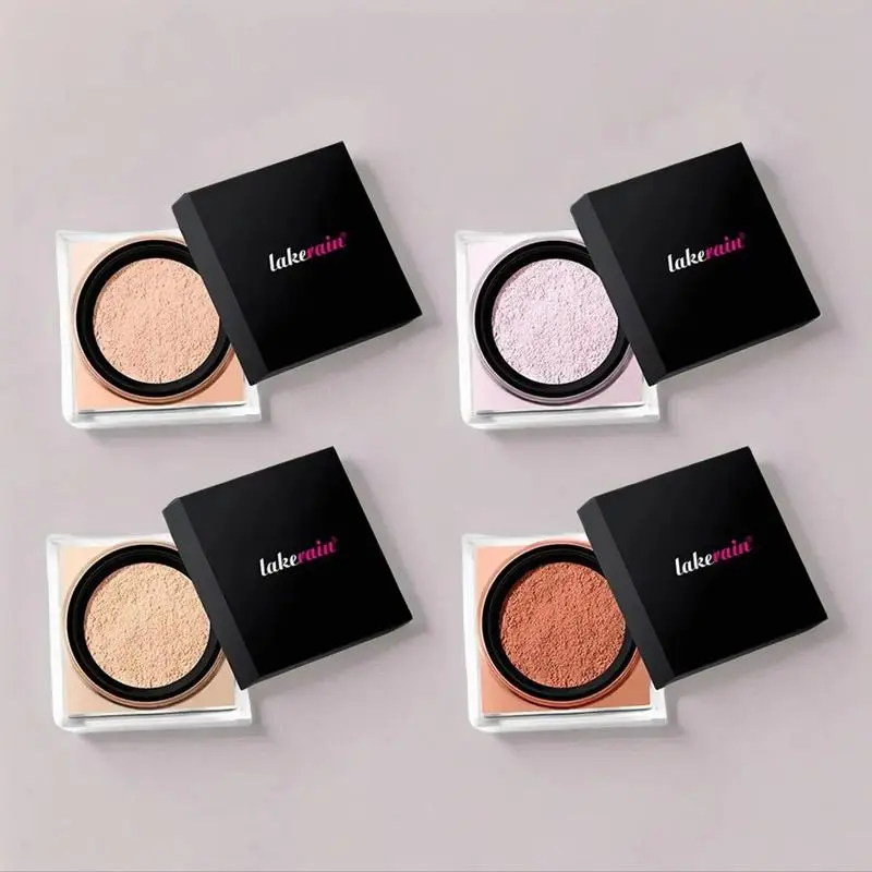 Lakerain Setting Compact Box, Matte Pressed Powder, Natural Coverage Long-Lasting Makeup, Bare Skin Finish, Available in Multiple Colors