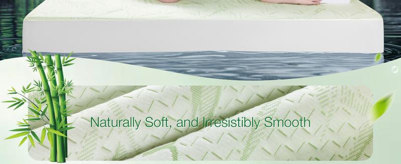 Shilucheng Waterproof Cooling Mattress Protector,6''-18''Deep Pockets Bamboo Cooling Noiseless Must-have Home Decor Washable Breathable Mattress Protector
