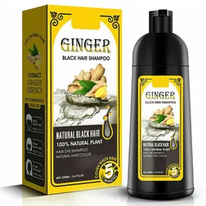 500ML LARGE 3in1 Natural Herbal Color Shampoo , Black Hair Semi Permanent Dye instant