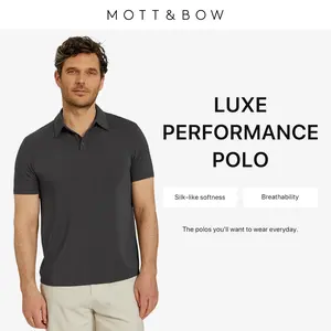 Mott & Bow Luxe Performance Polo, Moisture-wicking, Wrinkle-resistant, Just-right Fit, Tagless Branding, Casual Style