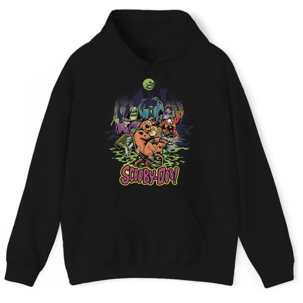 Retro Scooby Halloween 90s Movies Hoodie Vintage Grey Hoodie Graphic Women's Cotton Hoodie Casual Loose Fit Machine Washable