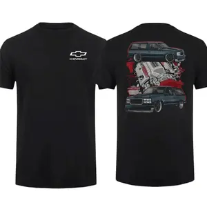 OBS Chevrolet Tahoe & Engine Cars Tee, T-Shirt For Car Lovers, Gift Idea For Men & Dad, Mechanic Themed Apparel