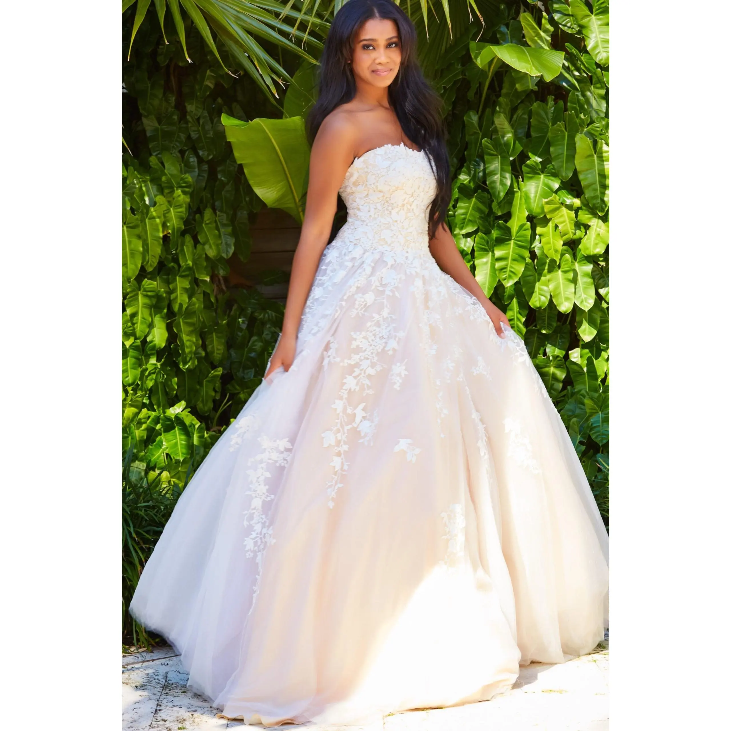 Jovani -1831 Fitted Bodice Embroidered Ball Gown