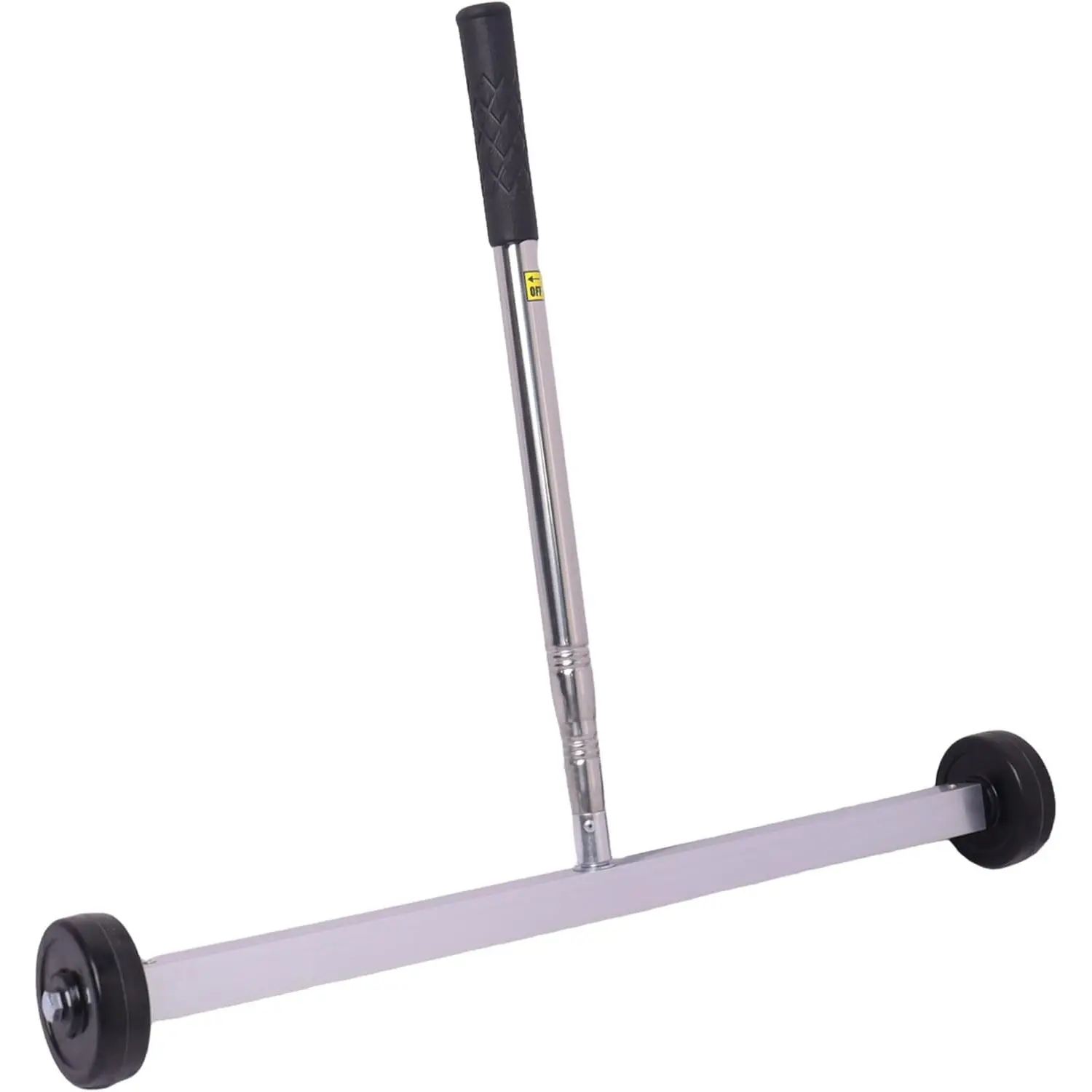 Magnetic Pick Up Sweeper Magnet Pickup Lawn Sweeper Roofing Tools, 17-Inch 8.8 Lbs Yard Magnet with Telescoping Holder and Wheels to Pick Up Nails Rolling Magnetic Sweeper for Construction