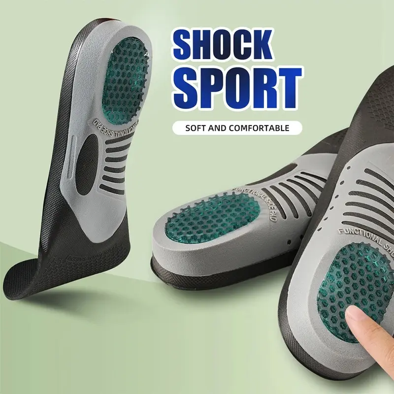 Comfortable Breathable Molded Heavyweight Arch Support High Arch Insoles, Comfy Insole, Unisex Athletic Shoe Pads, Sports Shock Absorption, Cushioned Eva Insoles