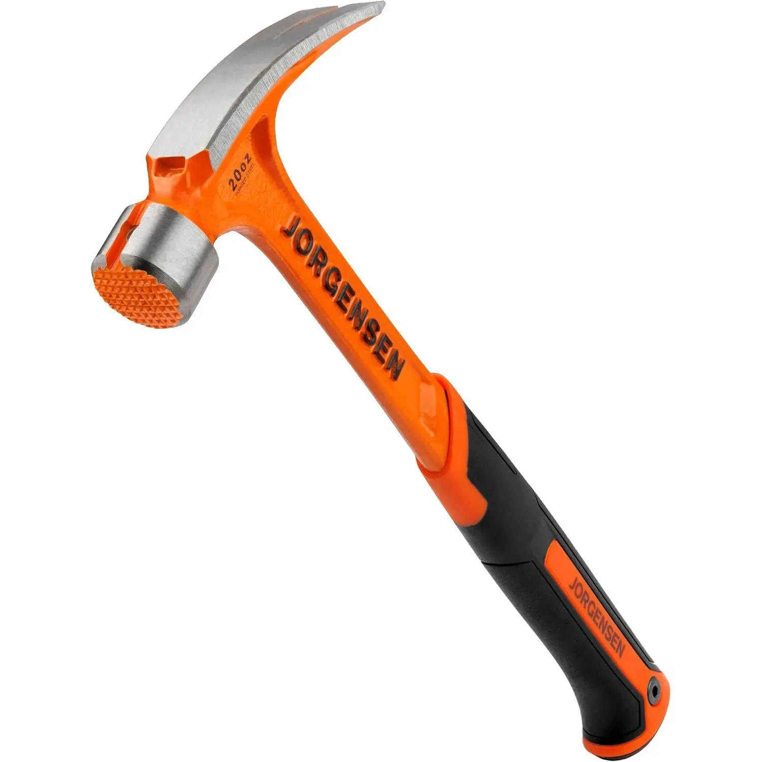 20 oz Straight Claw Hammer with Magnetic Nail Holder, Rip Claw Hammer with Milled Face & Shock Absorbing Grip, Heavy Duty One-piece Forged Hammer