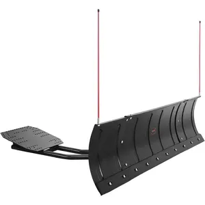 VEVOR Snow Plow Blade, 43 in/72 in Width Adjustable Snow Plow Kit, Easy to Detach, Universal Mount Plowing Attachment with Rubber Flaps, Heavy Duty Steel Blade, Compatible with Most UTV & ATV