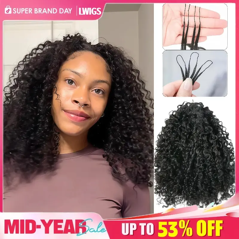 【Miracle knots】LWIGS Feather Crochet Human Hair Extensions Knotless Pre-Separated 60 Strands / Bundle Time-Saving #summervibes