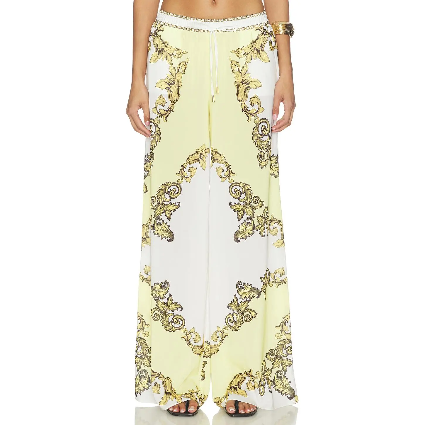 Alice + Olivia Qjai Wide Leg Pants in Golden Coast