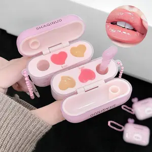 Shaqinuo Moisturizing Lip Balm, Earphone Shape Compact Portable Lip Care, Day & Night Jelly Lip Gloss, Essential Lip Treatment