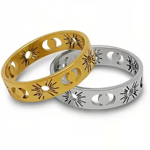 Celestial Sun and Moon Ring