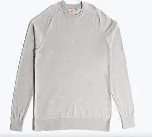 BRIC Luxury Cotton-Cashmere Crewneck – Gray