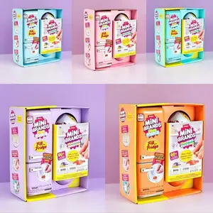 Retro Mini Brands Fridge Playset - DIY Design with Realistic Food, Dual Fans, UV Light, Easy Storage - Perfect Gift for Kids, Family (Toys & Hobbies Specialty DIY Supplies)